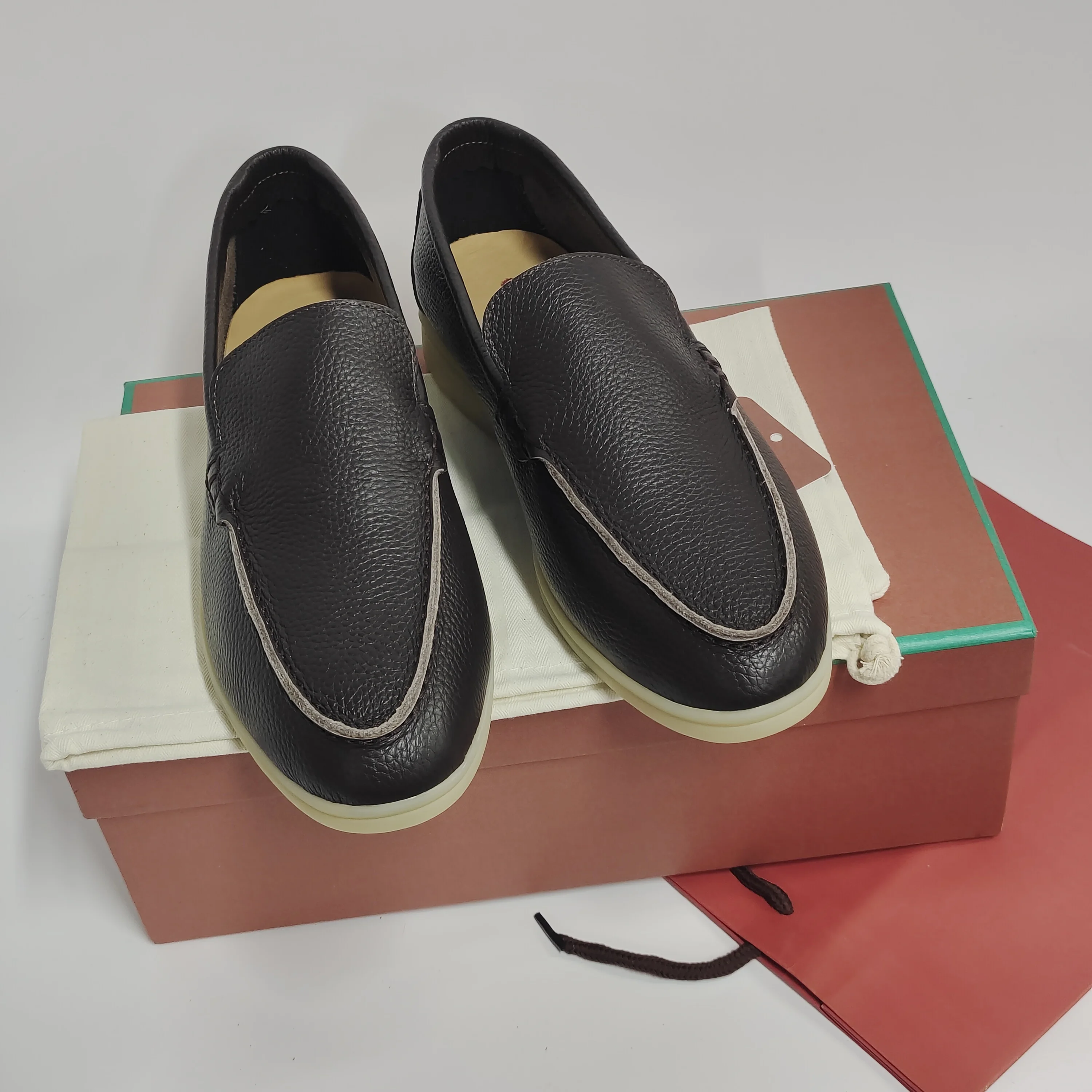 

Shoes For Women 2023 Mocasines Loafers Designer Luxury Black Cow Leather Flats Men Brand High Quality Slip On Shoes