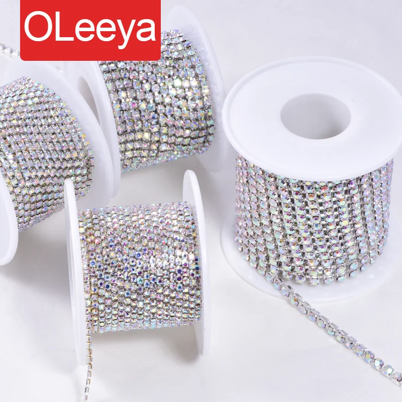 sew on rhinestones 10 Yards/roll SS6-SS18 For Nails Accessories Trim Cup Chain,nail art rhinestones,nail art accessories,rhinestone chain,sew on rhinestones,rhinestone trimmings,glass rhinestones,sewing rhinestones,glass crystals,rhinestone crystals,rhinestone accessories,rhinestones beads