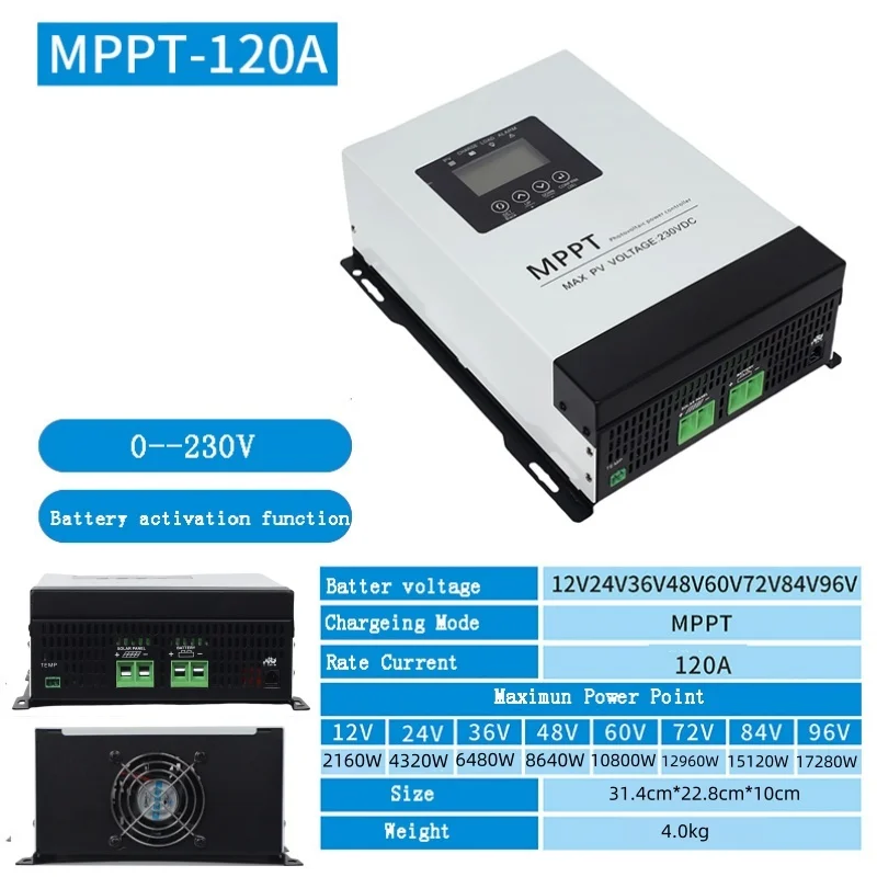 230VDC 12V 48V 60V 72V 84V 96V MPPT Solar Charge Controller Ship From EU warehou