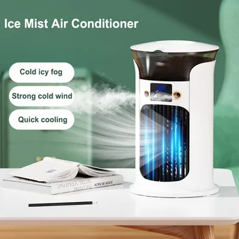2026 New Portable USB Air Cooler Household Small Multifunctional Cooling Fan Office Desktop Mobile Air Conditioner Humidifier 1