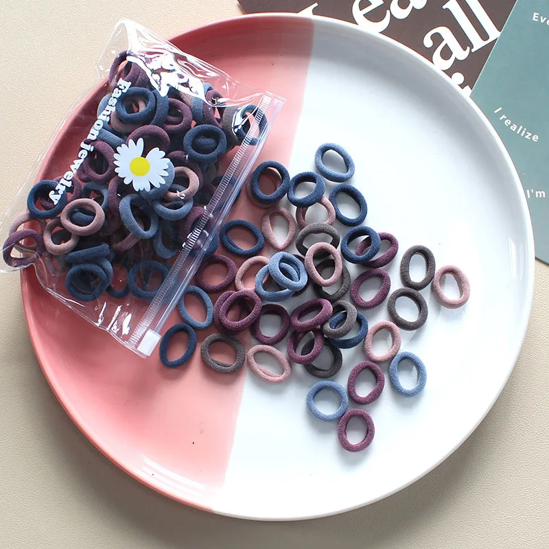 100 Stk Elastische Haargummis Für Kinder Mädchen Haarschmuck_voghion.com