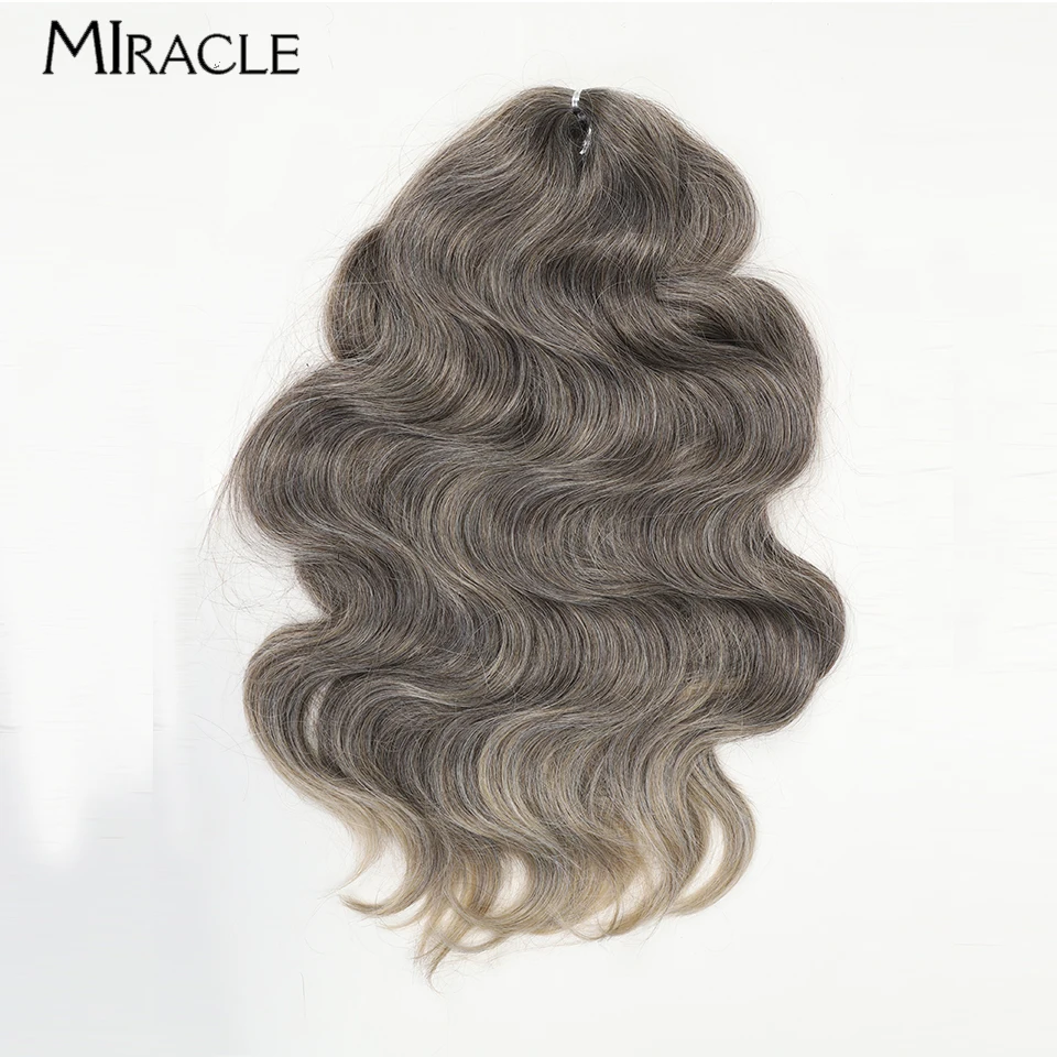 MIRACLE Water Wave Crochet Braid Hair Extensions 24 Inch Wavy Braiding Hair Ombre Blonde Ginger Blonde Curly Fake Hair