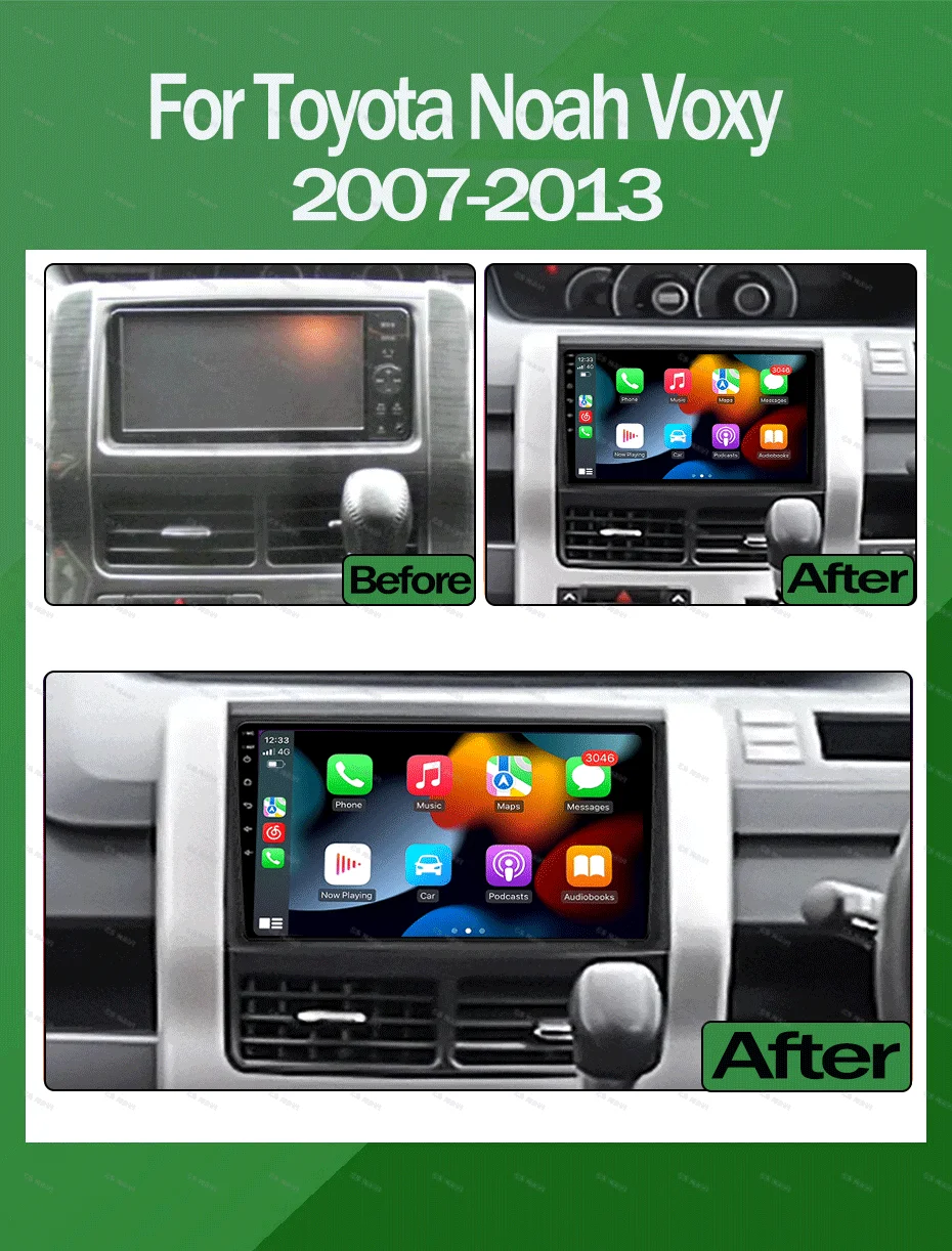 For Toyota Noah Voxy 2007 2010 2011 2012 2013 Car Radio Android 15