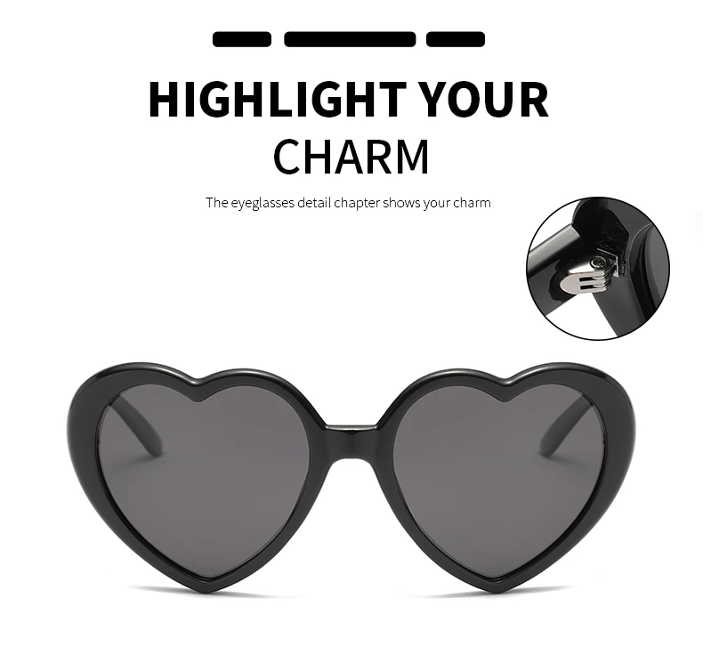 Radfahren Mode Polarisierte Fantasy Gradient Sonnenbrille Beliebte Pfirsich Herz Brillen Anti UV Sonnenbrille Bunte Regenbogen Design – Detail 1
