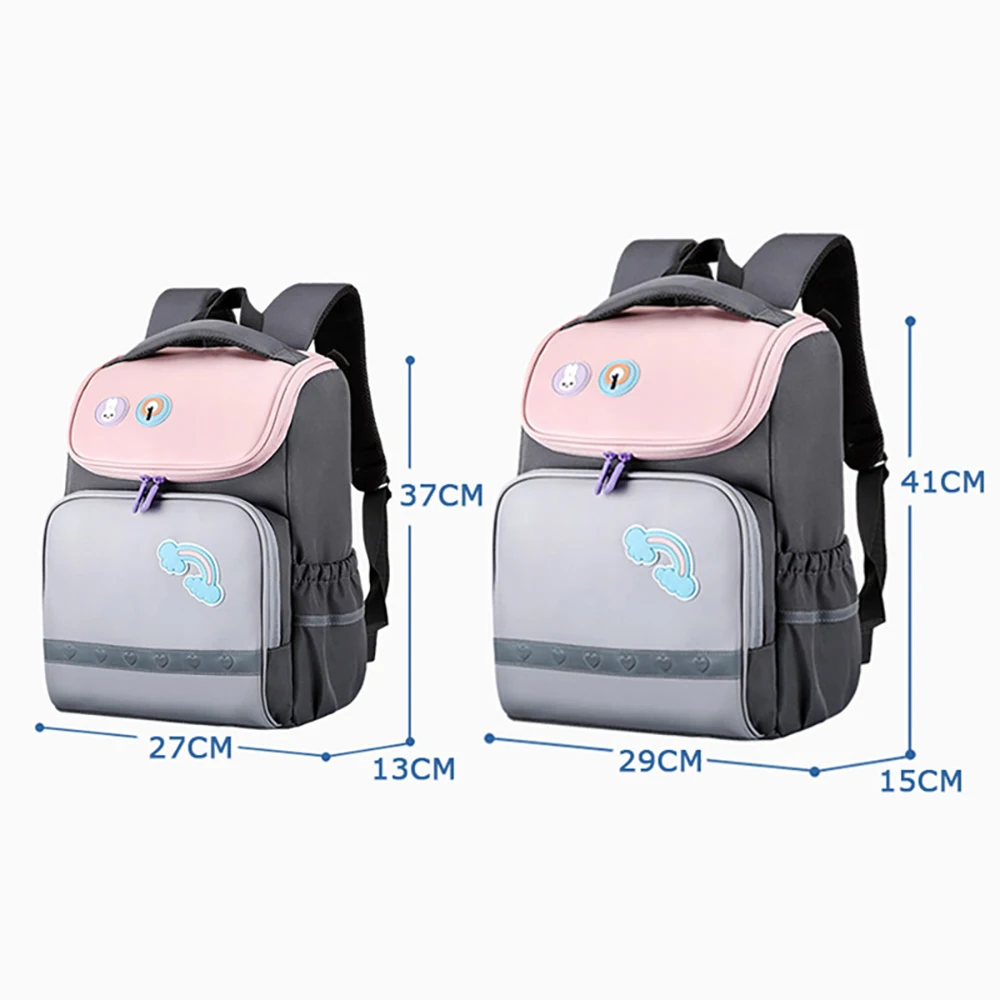 Backpacks For Children 6-12T Primary School Bags Cute Dinosaur Rainbow Design Boys Girls Student Backpack Waterproof Breathable 5