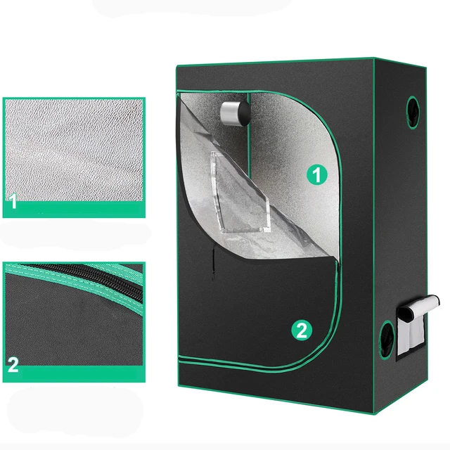 Növelje A Sátra Fényvisszaverő 600D Oxford Ablak Kertészet Nem Toxikus Kert Üvegházak 2Db -T Termesztenek Táska Vetőmaghoz - Image 4