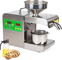 Press Machine 820W Hot/Cold Electric Automatic Oil Press Extractor for Peanut Sesame Sunflower Seeds Coconut Soybean Oil Extract 1