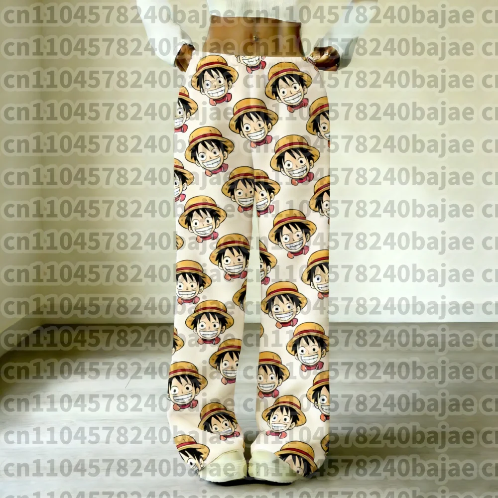 One Piece Jolly Roger Anime Full Over Print Pyjamahose für Erwachsene und Kinder, Flanell, schnell trocknend, bequem, leicht, Freizeithose – Detail 4