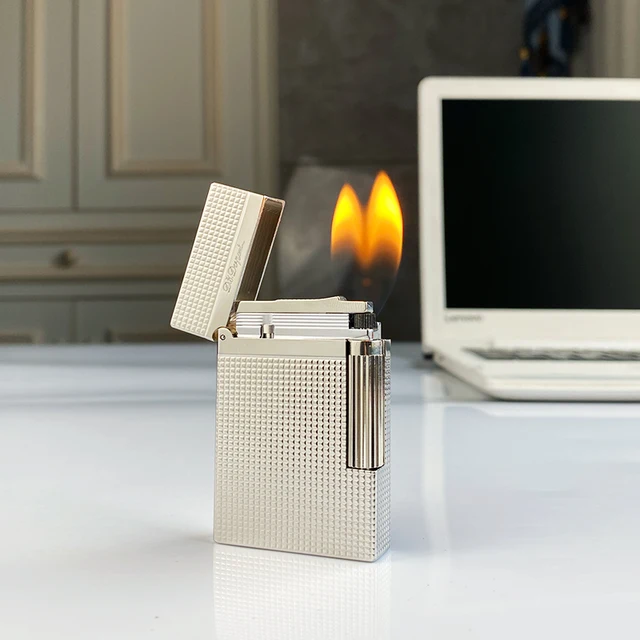 New vintage Lighter Bright Sound brass shell windproof gas lighter for cigarette men's gift - Image 6