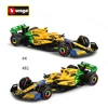 Bburago 1:43 McLaren 2024 MCL38 Monaco Miami GP F1 Formula Racing Car Static Simulation Diecast Alloy Model Car Acrylic Box 6