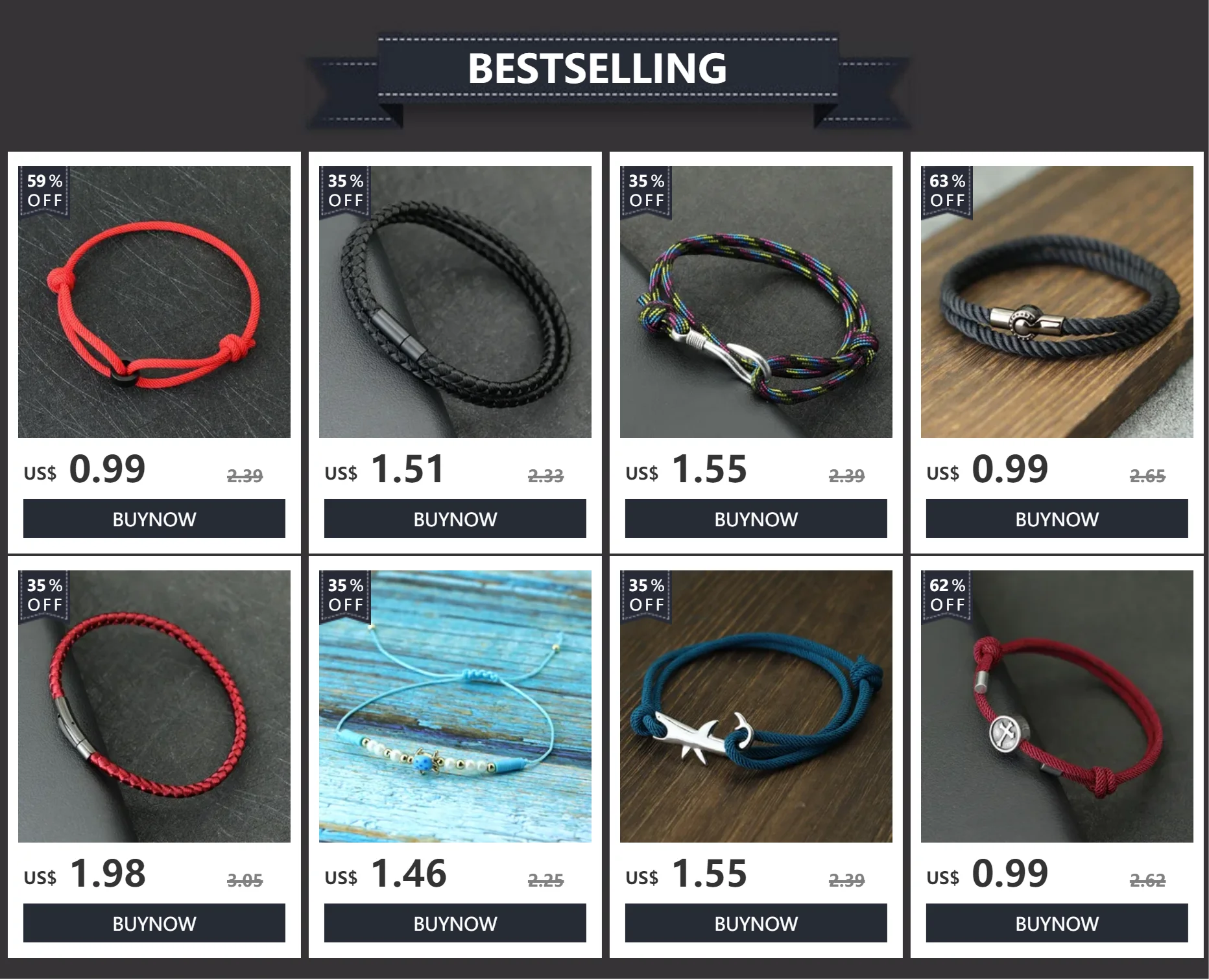 Noter 3mm dünne Kordel kette Armband Unisex Edelstahls pule hand gefertigt verstellbare Armband Glück blau rot Faden Braslet Joias – Detail 1