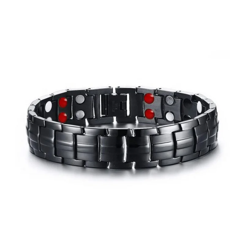 Custom  EMF protection Jewelry bracelets magnet couple Bio Energy Bracelet health bio magnetic bracelet energy 4 in 1 custom bio energy ceramic bracelet emf protection jewelry magnetic clasp bracelet magnetic 4 in 1 power energy bracelet