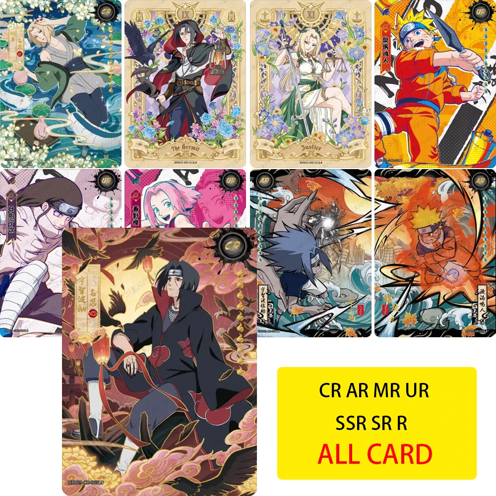 KAYOU NRB09-ALL 시리즈 CR MR 카드 나루토 휴가 히나타 페인 희귀  컬렉션 카드 장난감 크리스마스 생일 선물