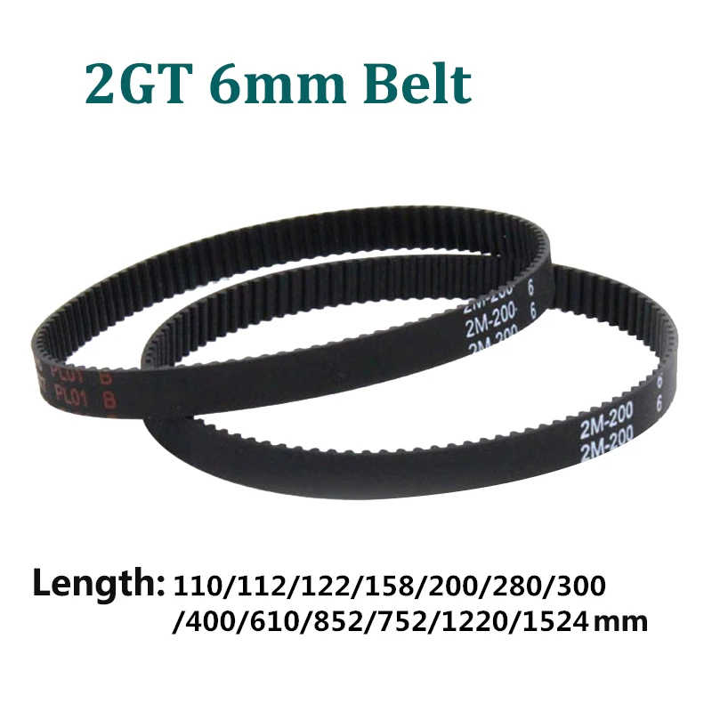 2Pcs 212mm Close Loop Timing Belt Rubber Belt For 3D Printers,Compatible With GT2 Timing Belt