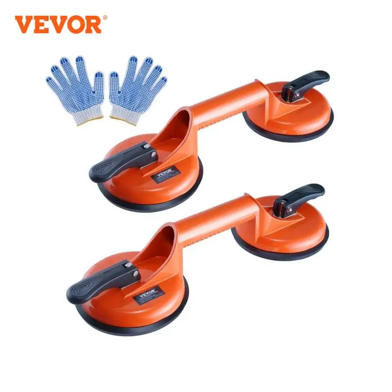 Vacuum Suction Cup Vacuum Sucker Glass Suction Cup Handle VEVOR 4.7" 2 Pack 330 lbs Glass Vacuum Suction Cup Vacuum Aluminum Handle Glass Granite Tile Metal Wood Panel Lifting