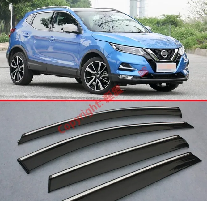 

Оконный ветровой Дефлектор козырек от дождя/солнца для Nissan Qashqai 2018 2019 автомобильные аксессуары наклейки