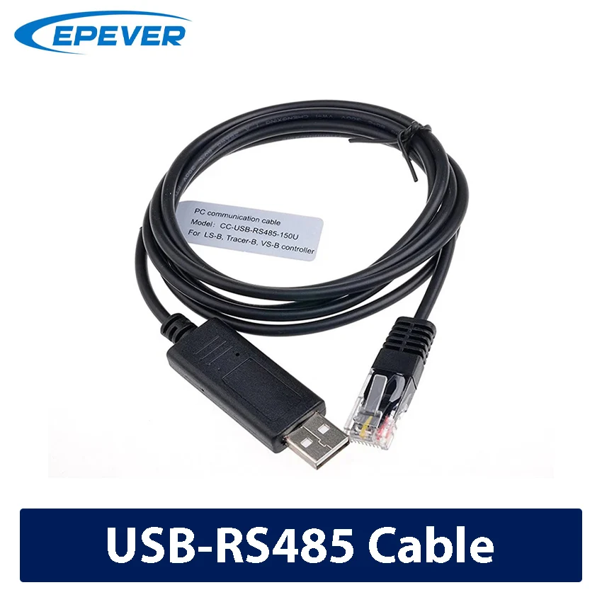 Epever-pc Cabo de Comunicação para Mppt Controlador de Carga Solar Usb para Rs485 15 m Conector Rj45 Cc-usb-rs485150u