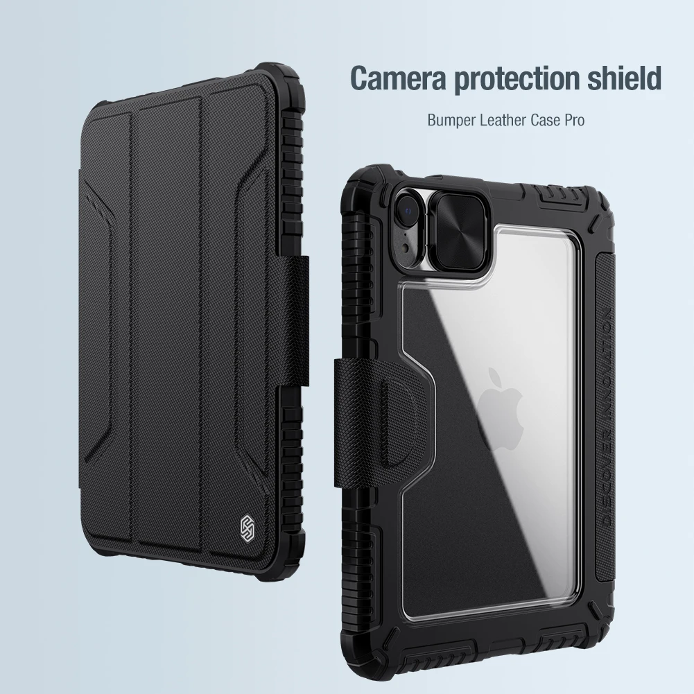 nillkin para apple ipad pro ar pro pro caso de couro da aleta do amortecedor capa traseira