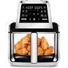 7-Qt Digital Air Fryer with 10 Presets for Healthy Cooking at Home - Non-Toxic Stainless Steel Basket Compact Fry 'N Fold Desig