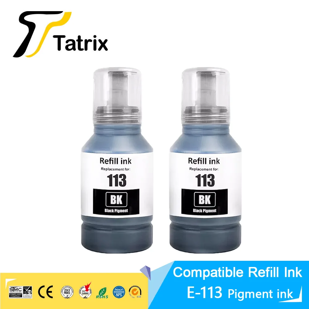 Tatrix Quality Compatible Refill Ink For Epeon 113 ink T113 Refill Ink For Epson EcoTank ET-5150/ET-5170/ET-5800/ET-5850/ET-5880