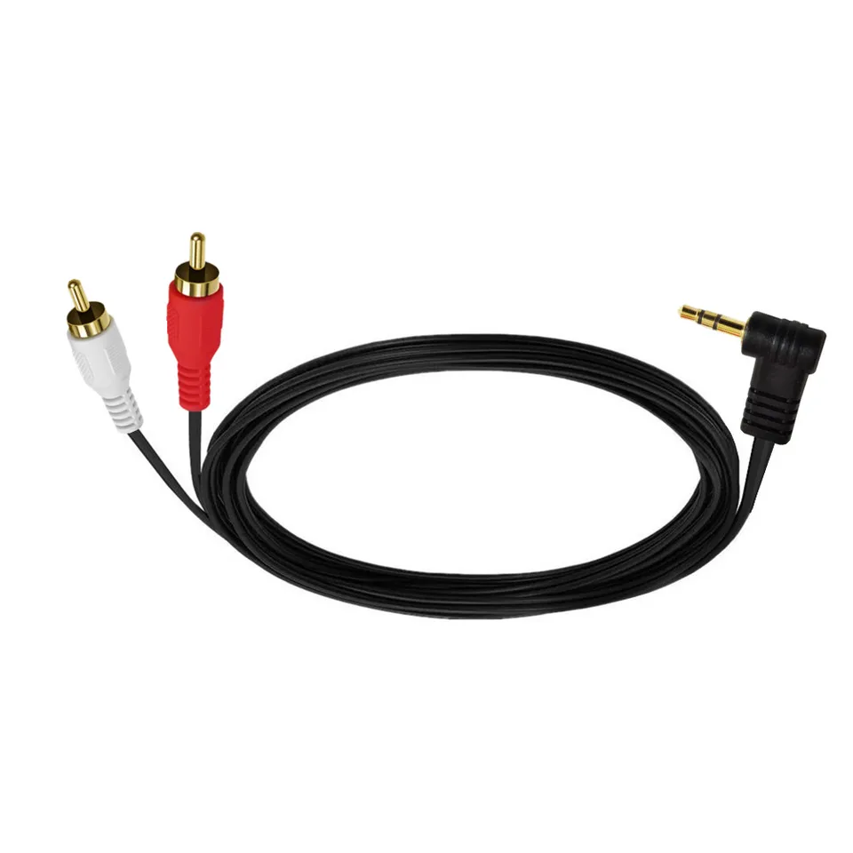 Cavo Audio Stereo 2RCA Maschio A 2RCA Maschio – 4 Metri – Placcato Oro – Per Hi-Fi, Amplificatore E TV