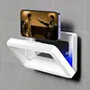 1PC Bathroom Waterproof Cell Phone Case No-Punch Kitchen Shelf Rotatable Drama Catchers 2
