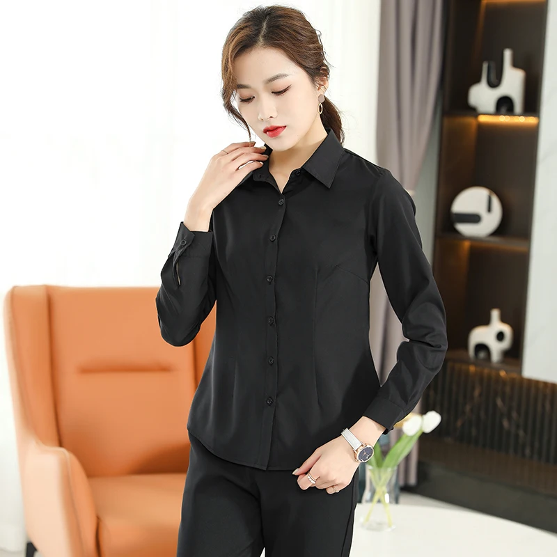 Formal Dress Women Shirt Long Sleeve Blouse New Black Shirt Women Tops 2024 Fashion Women Clothing Basic White Shirts OL Blouses Best Sellers In Women's Clothing