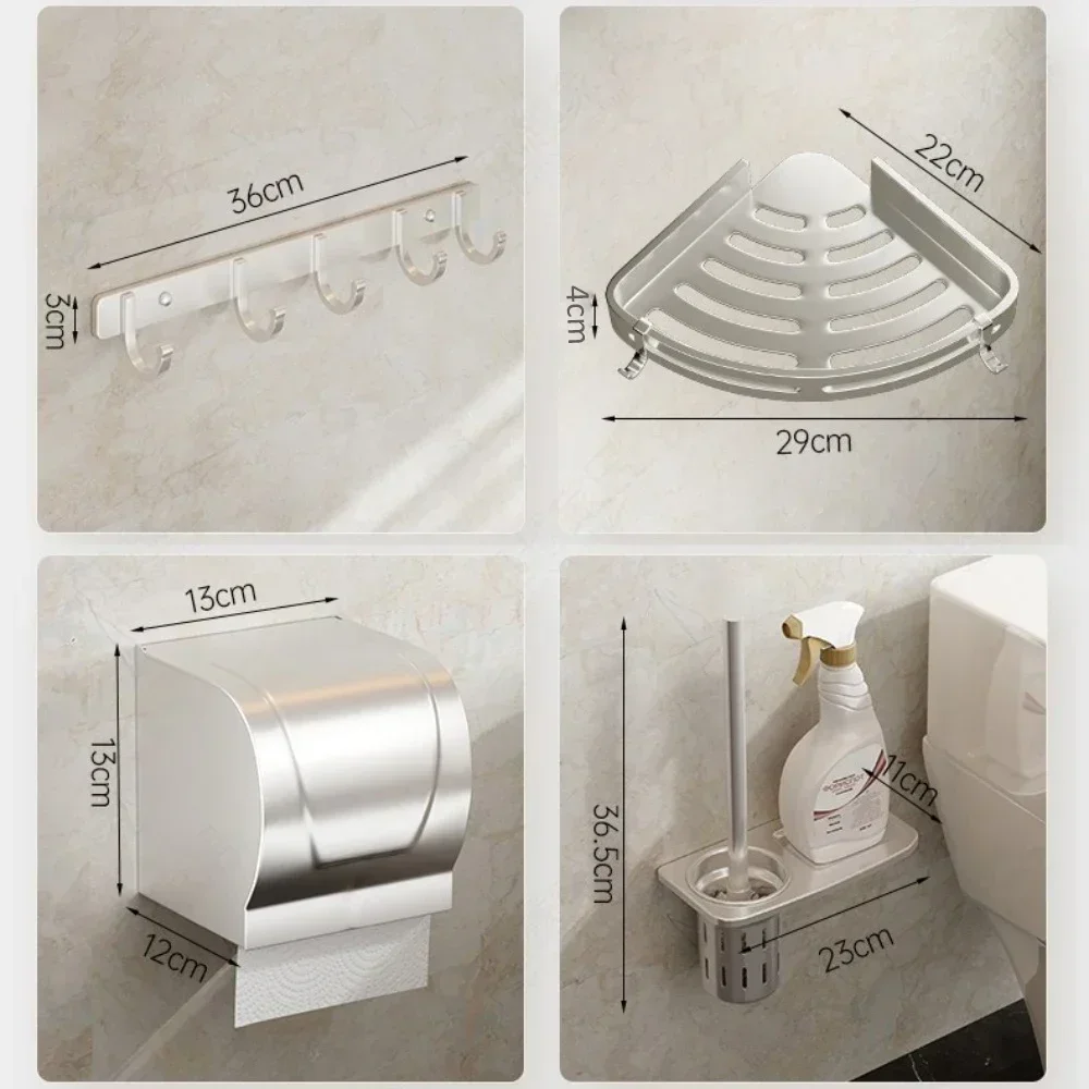 Towel Rack Towel Holder Bathroom Hardware Set Towel Hanging Clips Towel Hooks Towel Holder Fold Movable Hook Hanger Wall 50-60CM Clothes Rack Bathroom Silver Aluminum Shower Bar Rail Toilet Storage Shelf