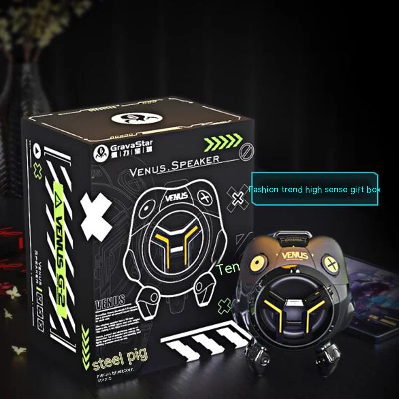 

Новый гравитационный планшет G2 Steel Pig Mini Bluetooth беспроводной сабвуфер Mecha Sound подарок на день рождения Улучшенная подарочная коробка