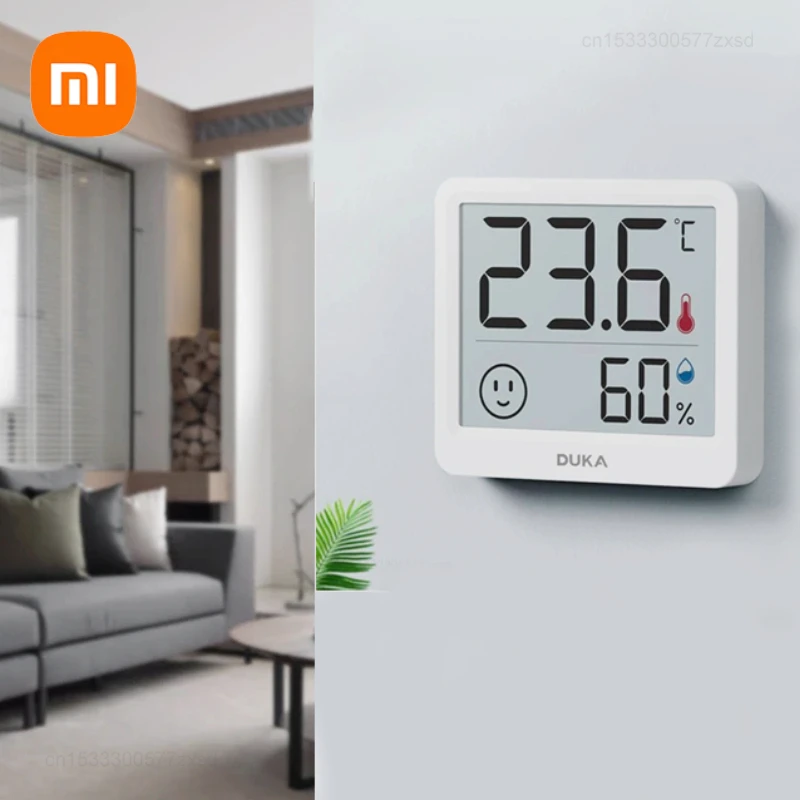 

Электронный измеритель температуры и влажности Xiaomi DUKA TH1, высокоточный вертикальный термометр для детской комнаты, цифровой измеритель для дома