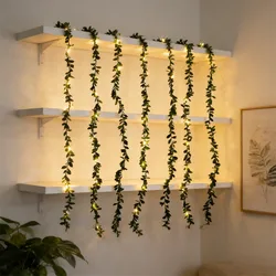 Battery - Powered Ivy Fairy String Lights - 10M - 10M 100LEDs (1 - Green leaf rattan)