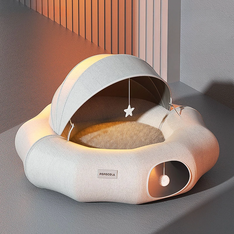 Tenda Cave Bed Cat Nest Rolling Dragon Tunnel Maze Donut Pieghevole Four Seasons Universal Toy Cuccia Per Gatti Pet Supplies