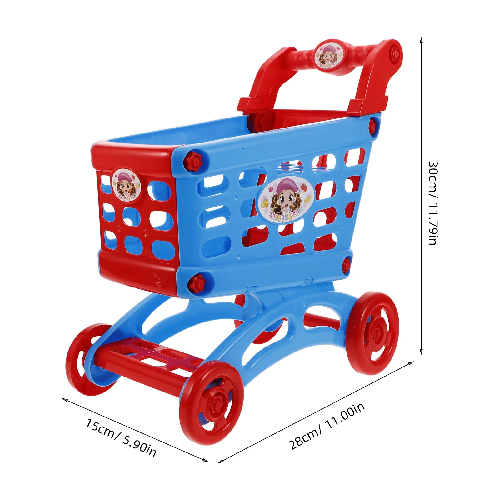 Shopping Cart for Baby Dollhouse Miniatures Kid Plastic Toddler Kids Child Tiny Basket 5