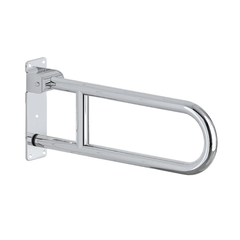 Stainless Steel Foldable Toilet Grab 23.6" Safety with Paper holders Heavy Duty Support Handle for Bathroom Support