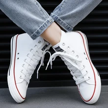 Women Canvas Shoes High Top Sneakers For Men Board Shoes Vulcanized Sneaker Classic Unisex Student Fashion Casual Sneakers 2022