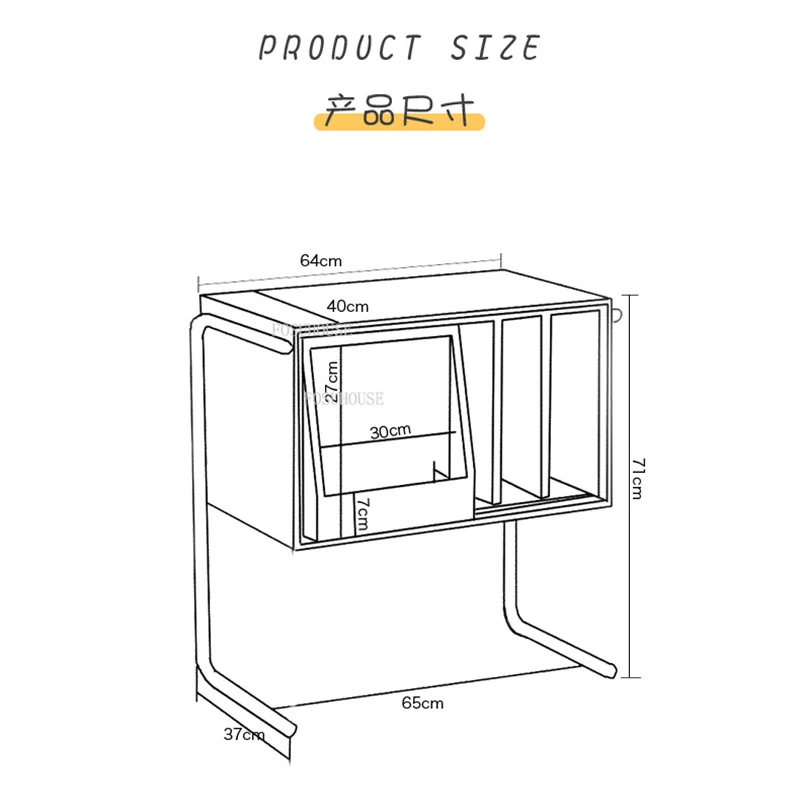 Japanese Solid Wood Office Furniture Magazine Racks Creative Study Book Storage Cabinets Modern Minimalist Apartment Bookcase T