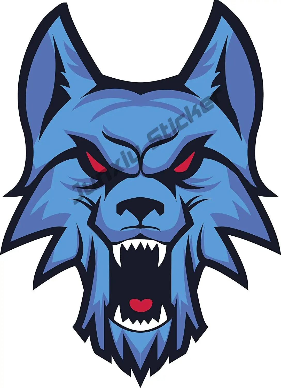 

Wolf Wolverine Sports Mascot High School College Team Animal Logo Vinyl Sticker Colorful Auto Decals Waterproof Sticker