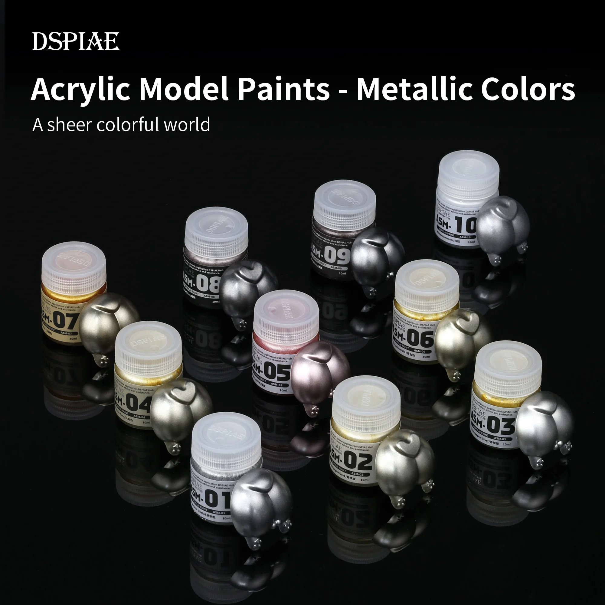 

DSPIAE ASM Acrylic Paint - Metallic Colors