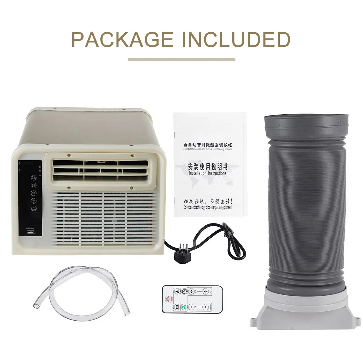 Portable Window Air Conditioner 24 Hours Timer Cooling Heating Cold/Heat Air Conditioning Box Cooler Dehumidifier Free Pipe Gift