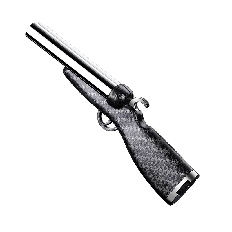 Double-barreled Shotgun Lighter Windproof Double Jet Flame Cigarette Lighter Refillable Butane Gas Smoking Accessories