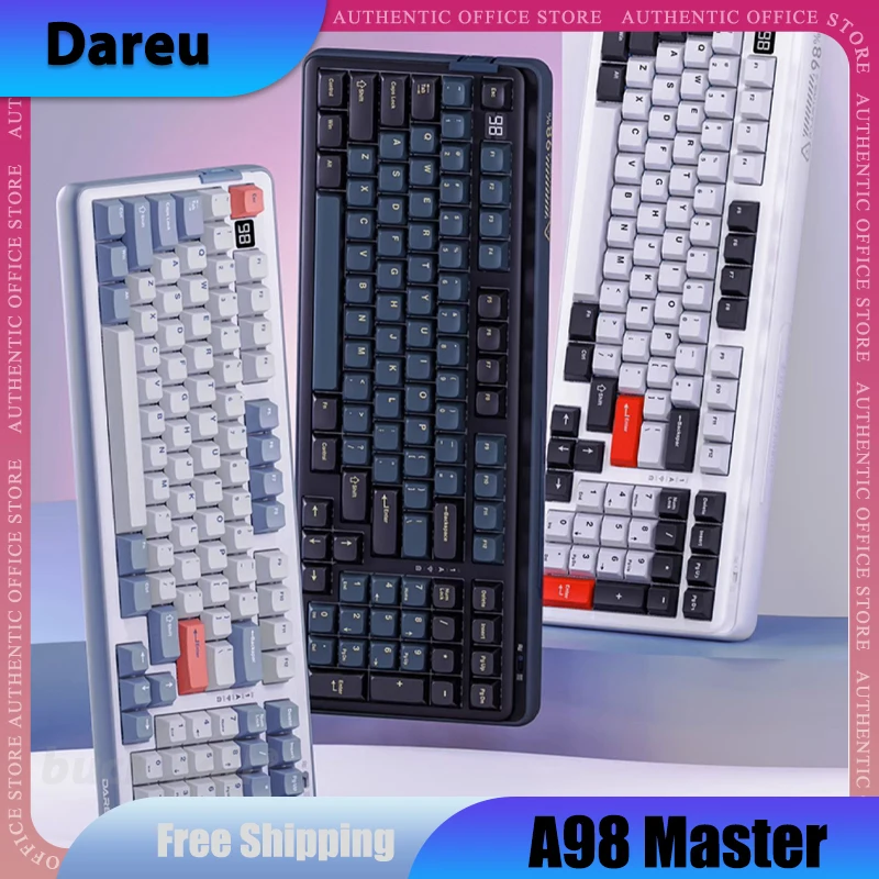 

Dareu A98 Master Mechanical Keyboard 3 Mode Bluetooth Wireless Keyboard 97keys RGB Customization Keyboards Gaming Accessories