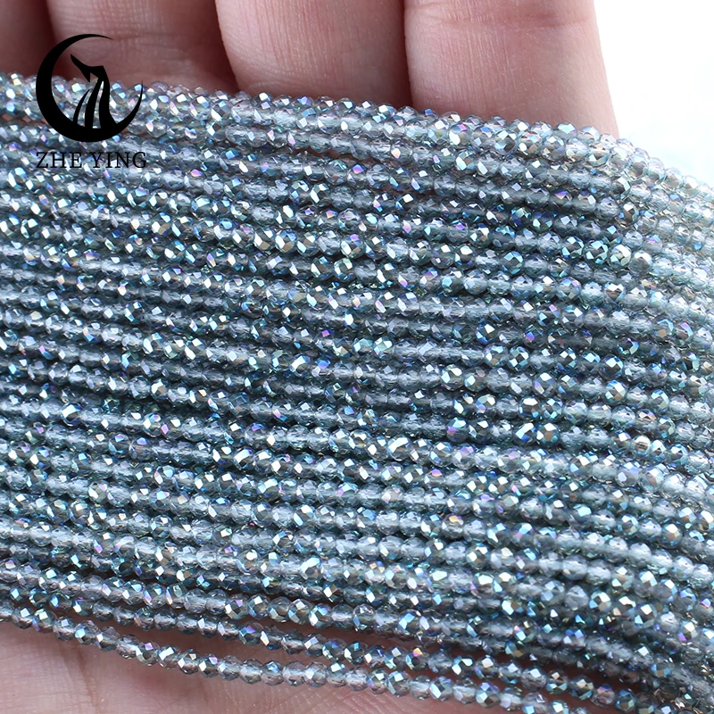 Colorful Faceted 2mm AB Crystal Glass Beads for Jewelry Making and DIY Projects
