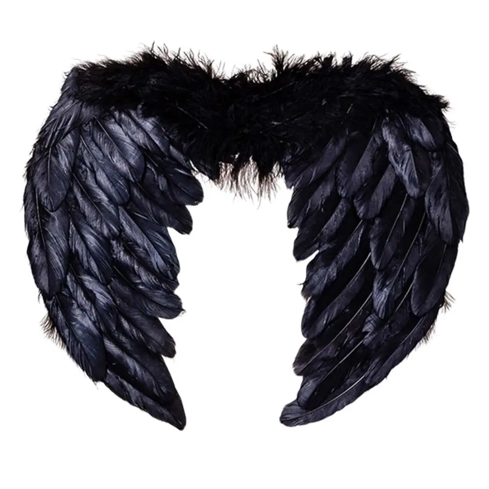 Kinder Erwachsene Feder flügel weiß schwarz weich kreative Cosplay kleine Flügel handgemachte Engels flügel Halloween Weihnachts feier Requisiten