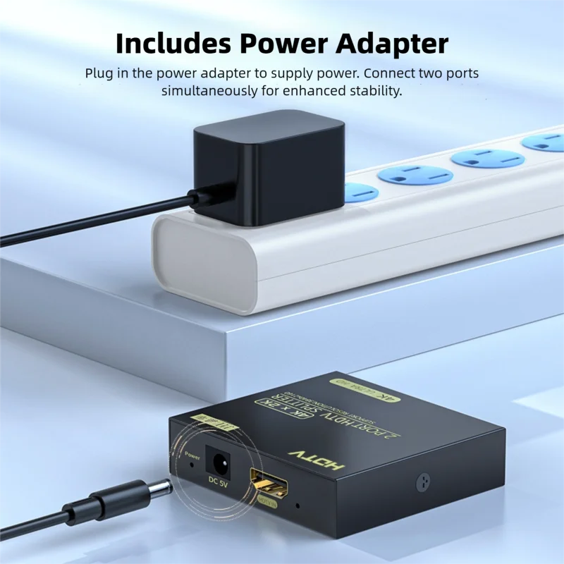 Ultra HD 4K HDMI Splitter 1x2 - Dual Output Video Distributor