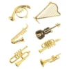 7pcs Mini Musical Instruments Christmas Tree Hanging naments Xmas Decor Miniature Instruments Home Decor Plastic Instrument 1