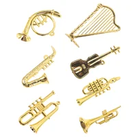 7pcs Mini Musical Instruments Christmas Tree Hanging naments Xmas Decor Miniature Instruments Home Decor Plastic Instrument 1