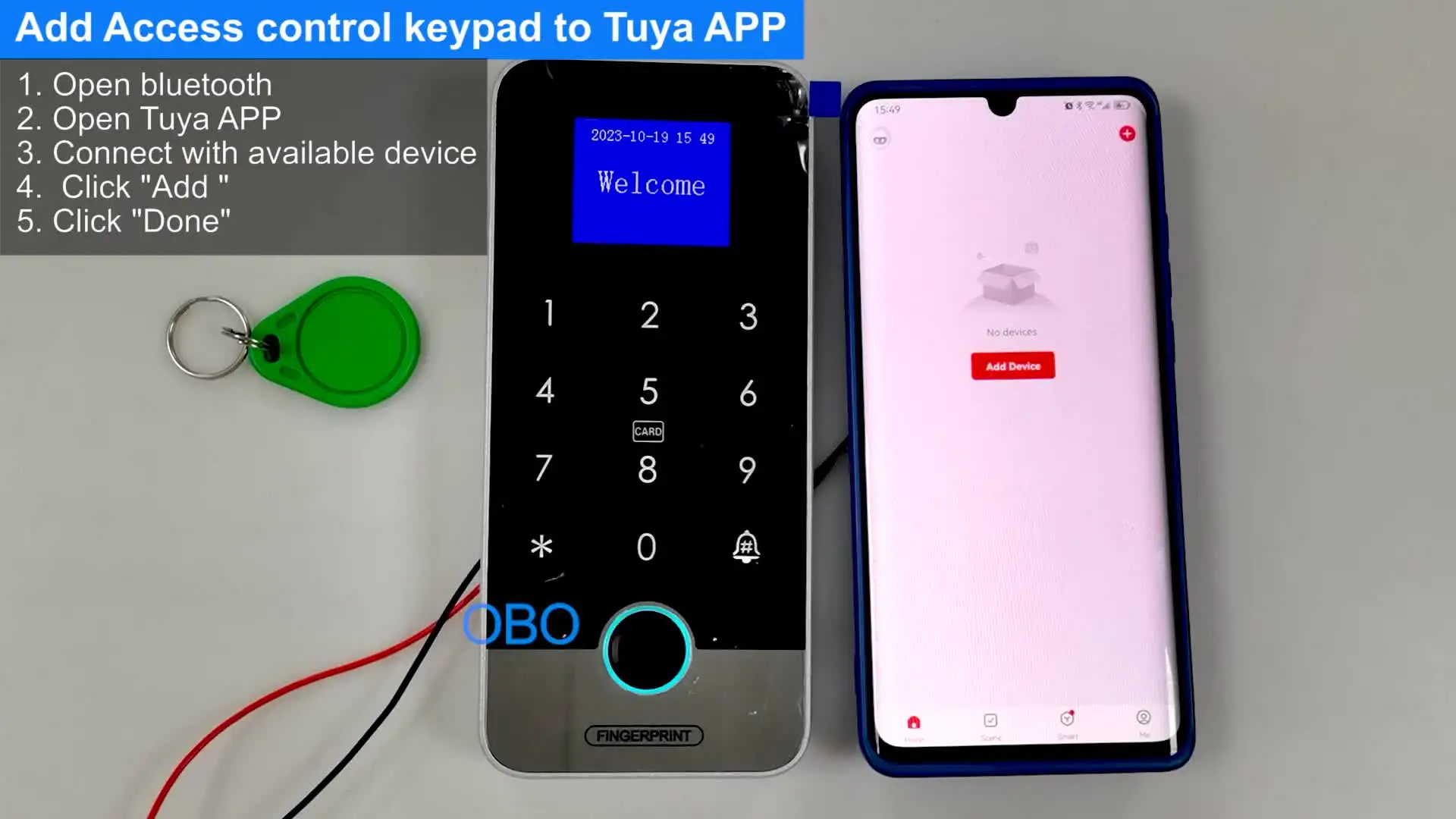 Parmak izi giriş kontrol cihazının video önizleme resmi