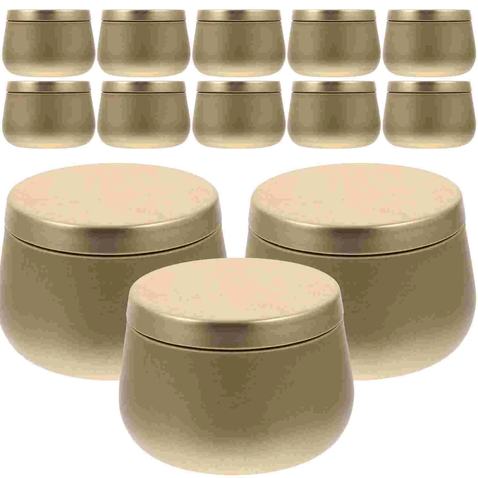 

24 Pcs Storage Rack Tinplate Containers 4oz Round Sealed Candy Tea Jar 24pcs for Food Air Tight Small Case