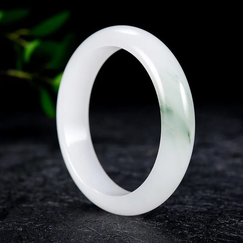 

Send Certificate Grade A Jadeite Myanmar Jades Stone Bangle Bracelet Women Fine Jewelry Floating Flower Certified Jade Bangles