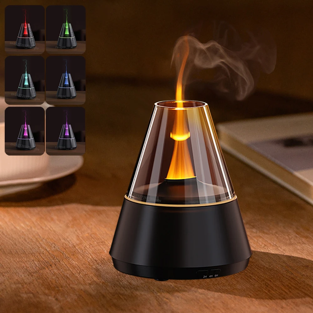 Flame Humidifier Essential Oil Diffuser Aroma Air Humidifier Fragrance Diffuser for Home Aromatherapy Diffuser with Night Light 1